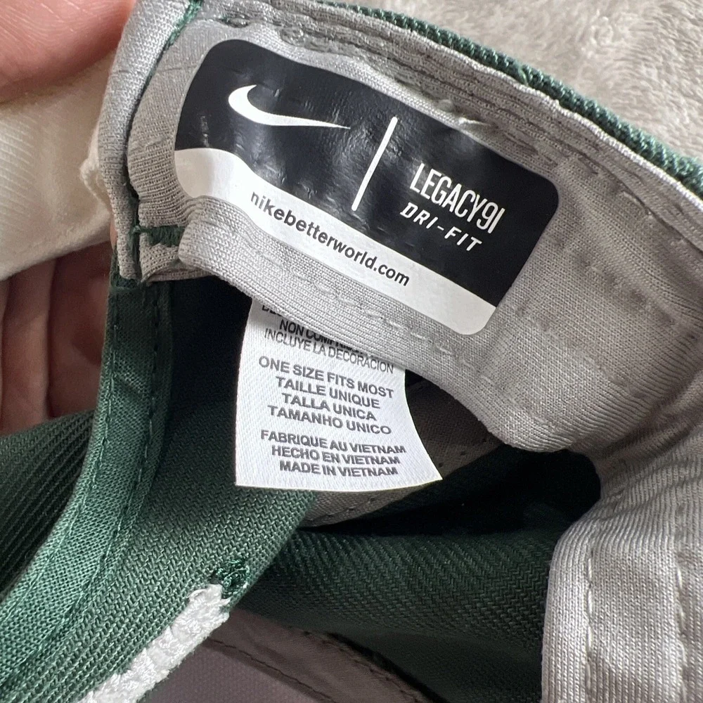 Nike Legacy91 Dri-Fit Michigan State Spartan‎ Crest Green White Hat Adjustable - Picture 8 of 10